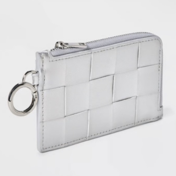 L-Zip Card Case - A New Day™ Silver: Shell, Solid Pattern, Zip Closure - Picture 1 of 8
